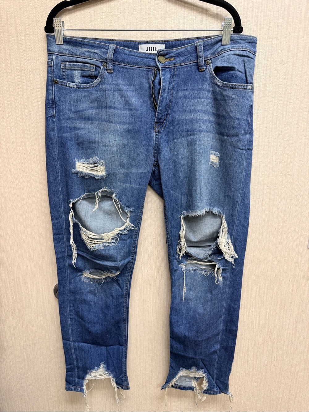 JBD Distressed Blue Ripped Jeans